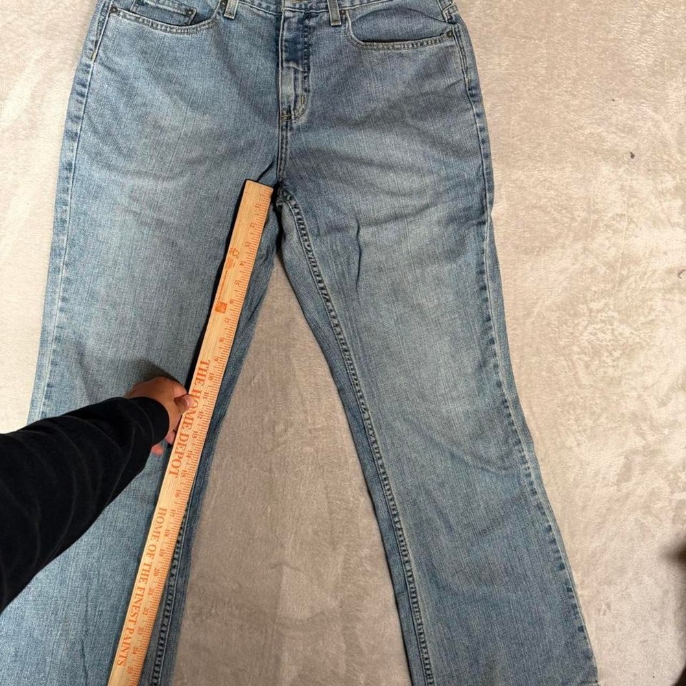 Anchor Blue Mens Bootcut Jeans Blue Denim Size 34x32